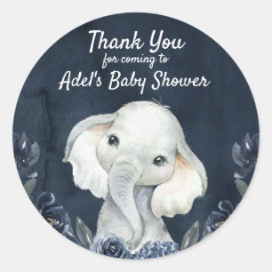 Etiquetas de adesivo com Marinho elefante