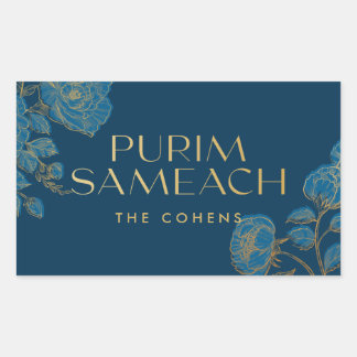 Etiquetas de adesivos Purim Sameach para manota de