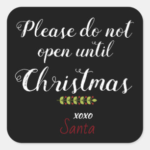 Etiquetas de advertência do pacote do papai noel