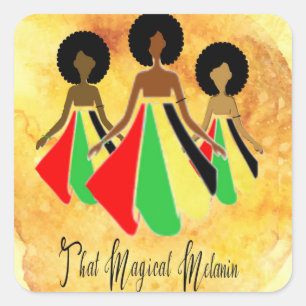 Etiquetas de Afrocentric "que melanina mágica "