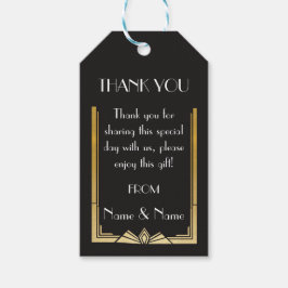 Etiquetas de agradecimento Anos 20 Gatsby Etiqueta