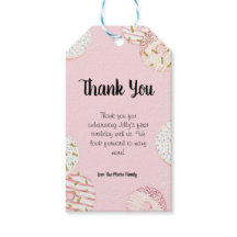 Etiquetas de agradecimento da rosquinha