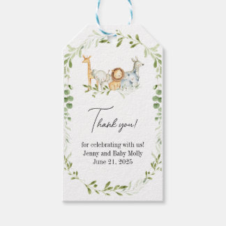 Etiquetas de Agradecimento de Animais da Savana, E