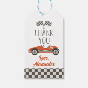 Etiquetas de agradecimento de aniversário de carro
