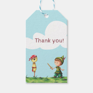 Etiquetas de agradecimento de aventura pirata