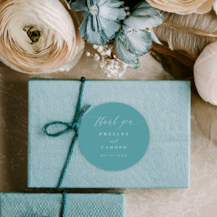 Etiquetas de Agradecimento de Casamento em Caligra