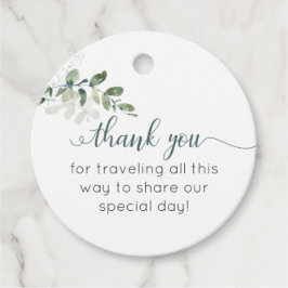 Etiquetas de Agradecimento de Eucalipto Verde Sage