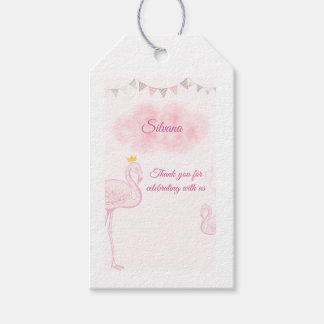 Etiquetas de Agradecimento Pink Flamingo, Vamos Fl