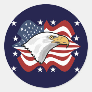 Etiquetas de águia americana