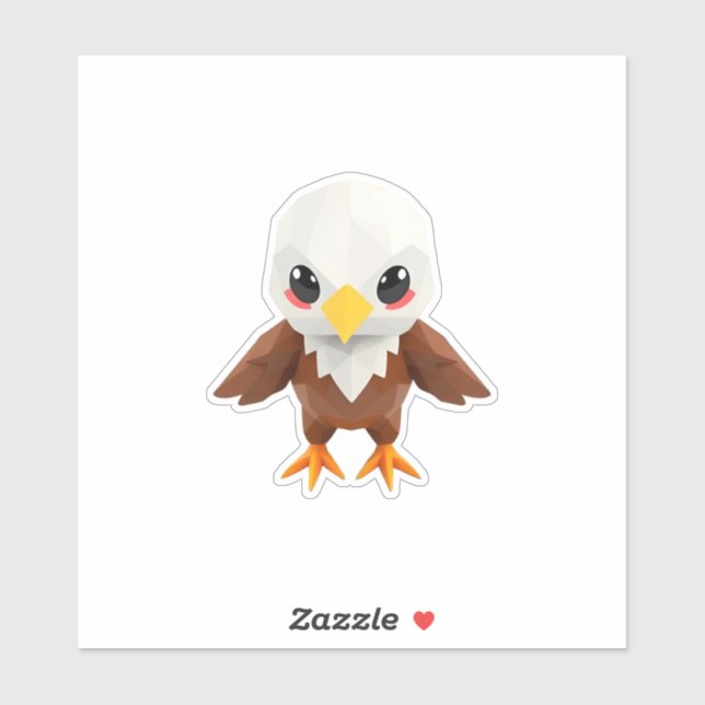 Etiquetas de águia de Origami (Folha)