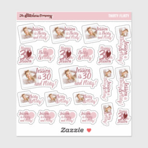 Etiquetas de aniversariante e suave  trigésimo