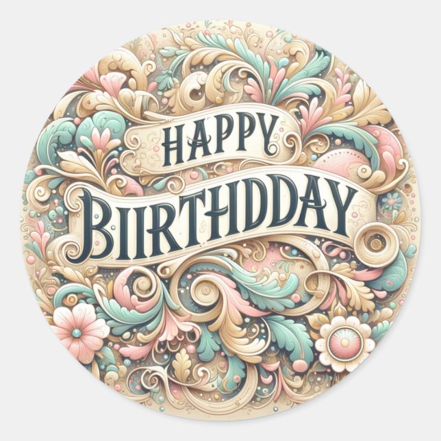 Etiquetas de aniversário (Frente)