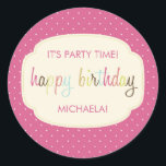 Etiquetas de Aniversário Personalizadas do Tempo d<br><div class="desc">Etiquetas de Aniversário Personalizadas do Tempo do Partido</div>