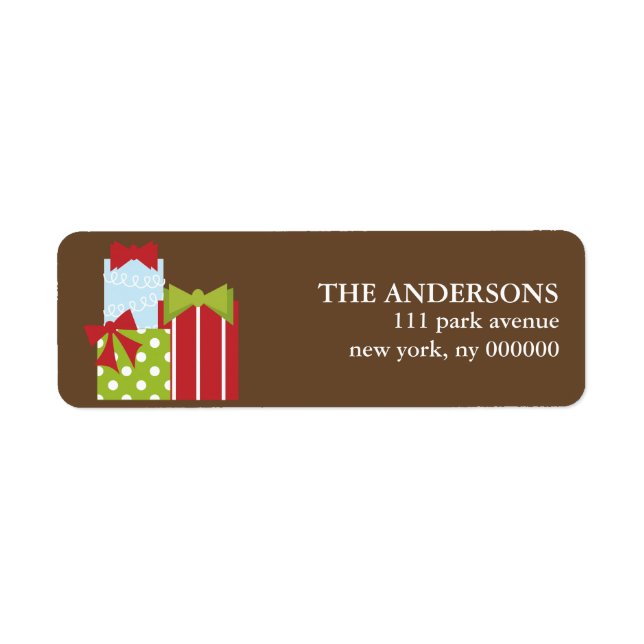 Etiquetas de apresentação de Natal (Frente)