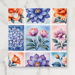 Etiquetas de Arte de Carimbo Antigas Coloridas