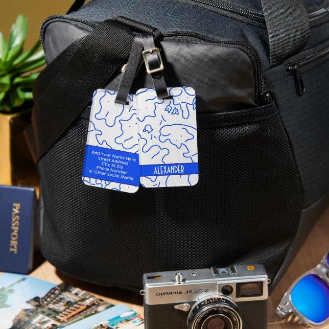 Etiquetas de bagagem (Frente e verso)