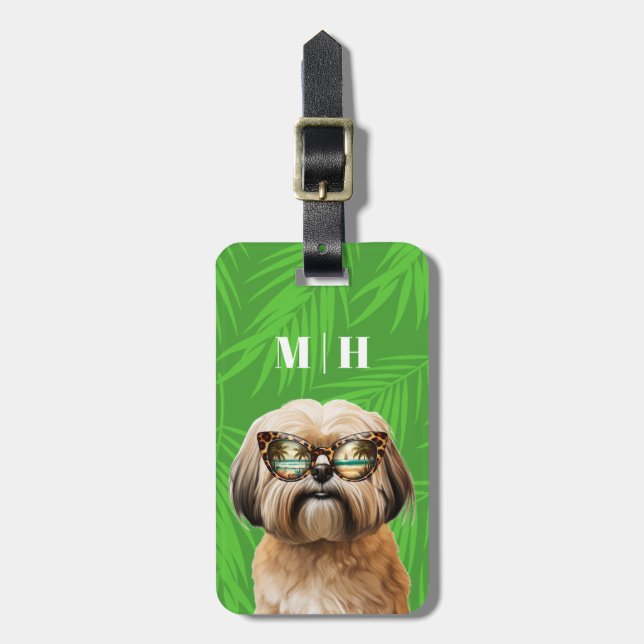 Etiquetas de Bagagem Apso Lhasa (Frente Vertical)