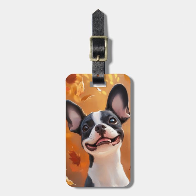 Etiquetas de Bagagem Boston Terrier (Frente Vertical)