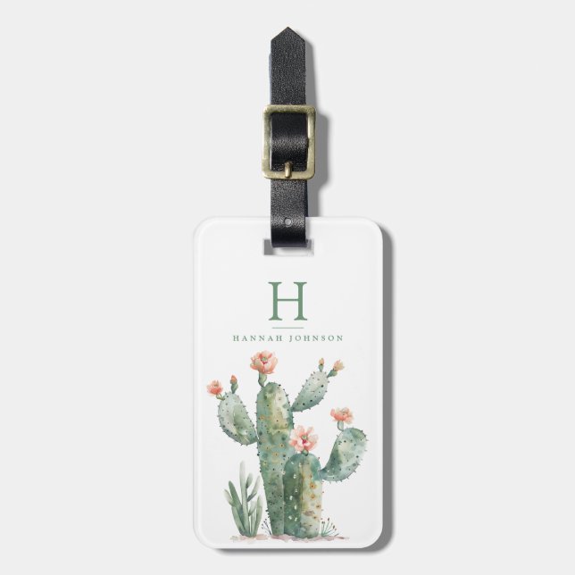 Etiquetas de Bagagem Cactus (Frente Vertical)