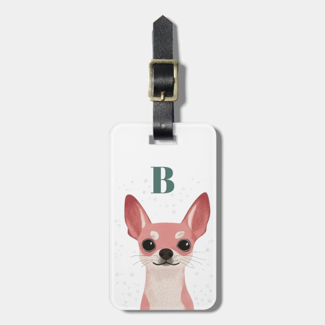 Etiquetas de Bagagem Chihuahua (Frente Vertical)