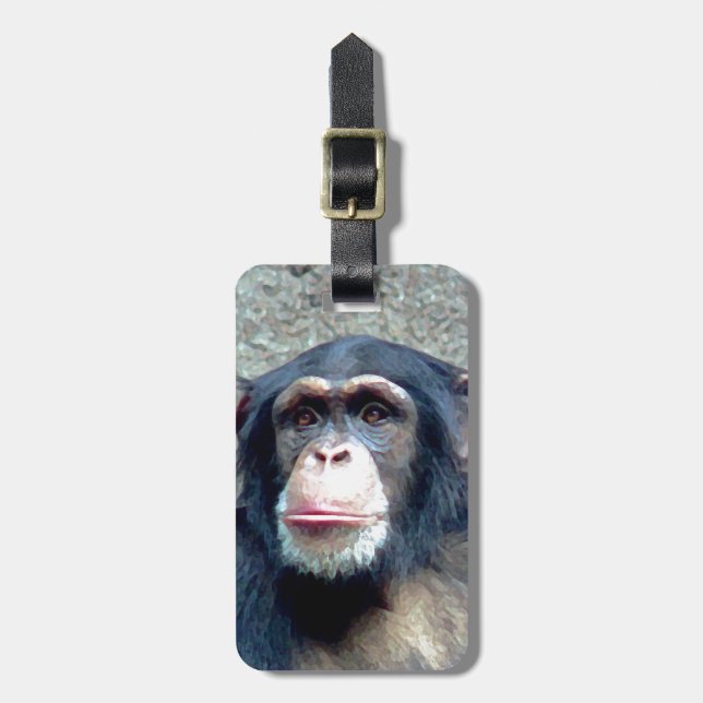 Etiquetas de Bagagem Chimpanzé (Frente Vertical)