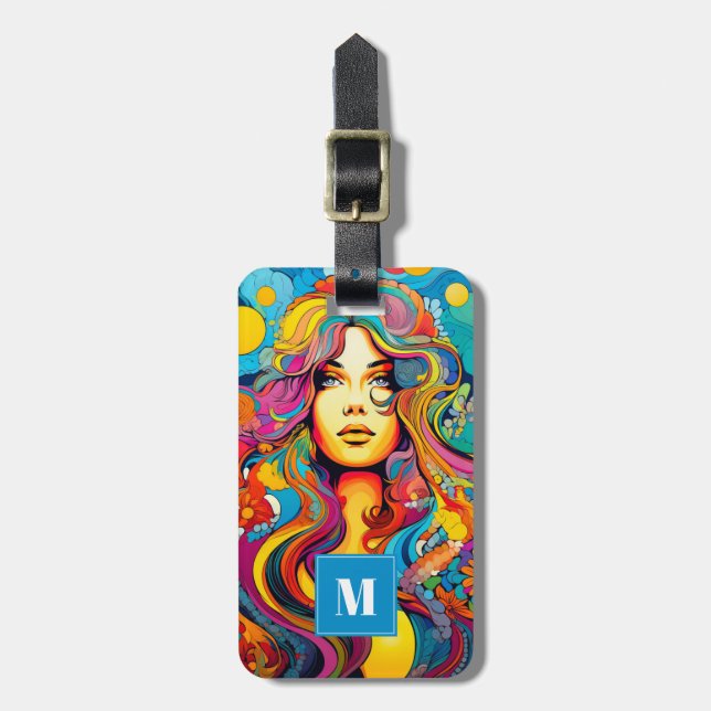 Etiquetas de Bagagem da Mulher bonito (Frente Vertical)