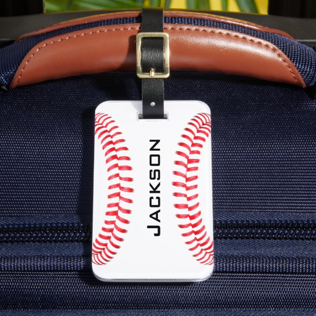 Etiquetas de Bagagem de Baseball Personalizadas (Frente Insitu 2)
