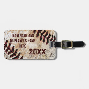 Etiquetas de bagagem de basebol personalizadas Leg