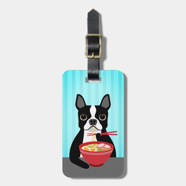 Etiquetas de Bagagem de Boston Terrier (Frente Vertical)