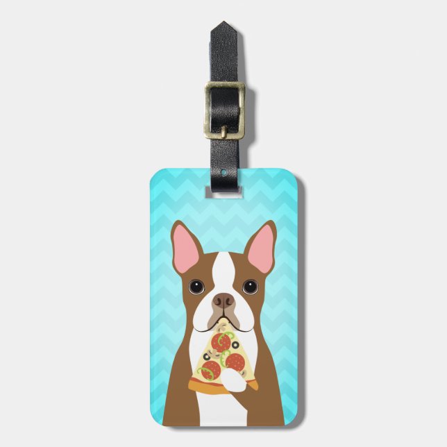 Etiquetas de Bagagem de Boston Terrier (Frente Vertical)