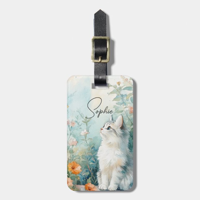 Etiquetas de bagagem de gato (Frente Vertical)
