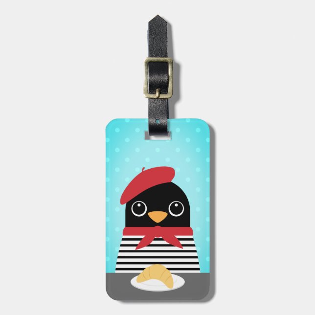 Etiquetas de bagagem de pinguim (Frente Vertical)