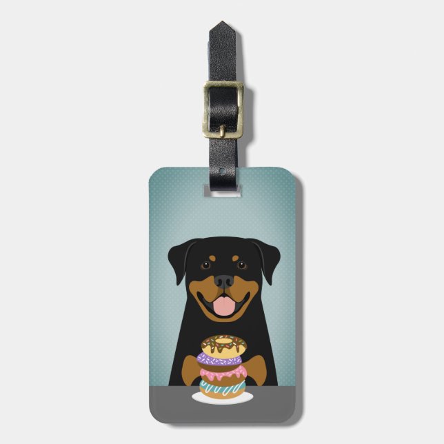Etiquetas de Bagagem do Rottweiler (Frente Vertical)