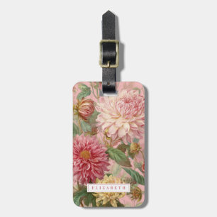Etiquetas de Bagagem Floral Vintage