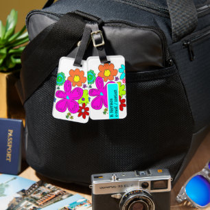 Etiquetas de Bagagem Personalizadas para Flores Co
