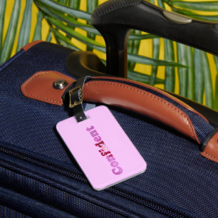 Etiquetas de Bagagem Personalizadas Rosa Confiante