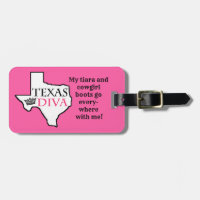 Etiquetas de Bagagem "Texas Diva"