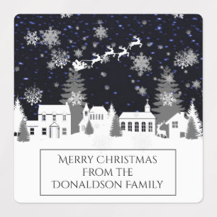 Etiquetas de Baking da Vila de Natal