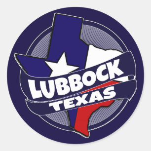 Etiquetas de bandeira do Texas Lubbock