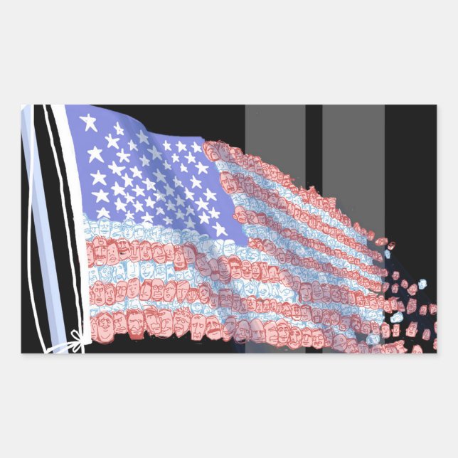 Etiquetas de bandeira fragmentadas (Frente)