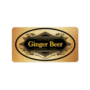 Etiquetas De Bebida De Ginger Elegante