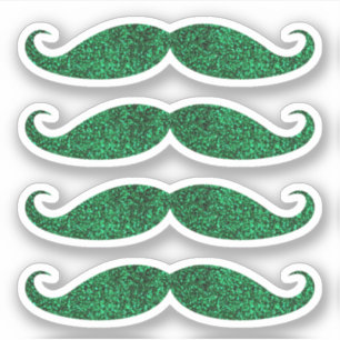 Etiquetas de bigode verde