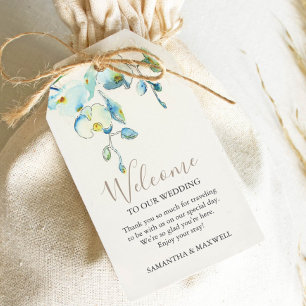 Etiquetas de boas-vindas do Beige Floral