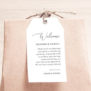 Etiquetas de Boas-vindas do Casamento de Caligrafi