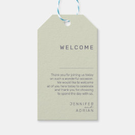 Etiquetas de boas-vindas do casamento elegante - P