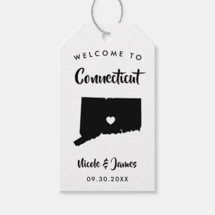 Etiquetas de boas-vindas do Connecticut Wedding,