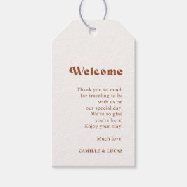 Etiquetas de boas-vindas do Terracotta Wedding
