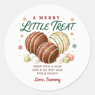 Etiquetas de Bomba de Chocolate Quente de Natal Me