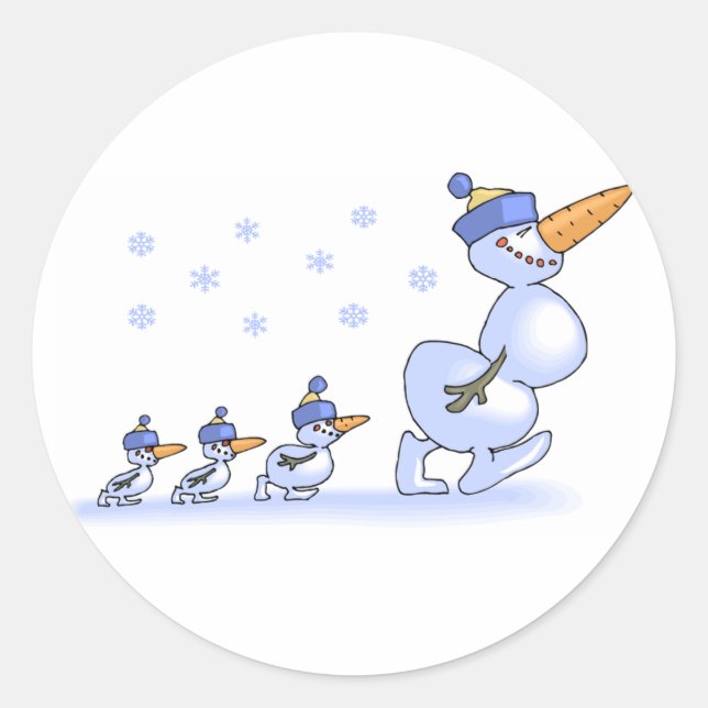 Etiquetas de boneco de neve (Frente)