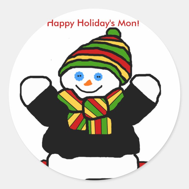 Etiquetas de boneco de neve (Frente)